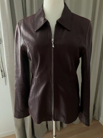 Echtleder Damenjacke Bordeauxrot Gr S