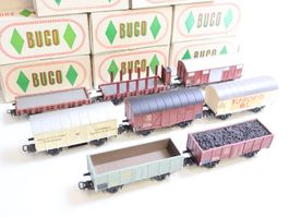 BUCO 8 x Holz-Wagen H0 - 1950er Jahre