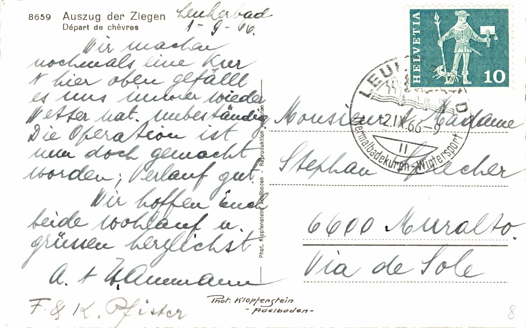 Cartes postales: Auszug der Ziegen – D'occasion à Bronschhofen par Astore 1