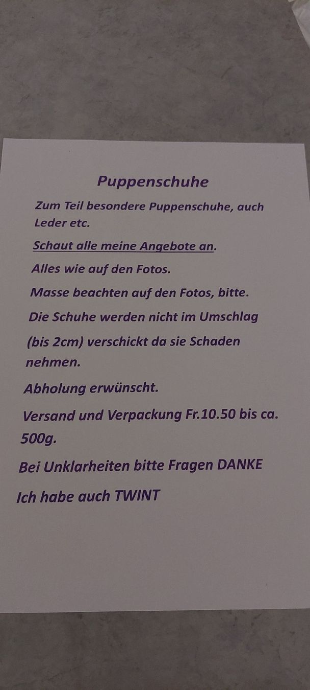 Puppen: Puppenschuhe  – Gebraucht aus Muri AG von nindo1 7