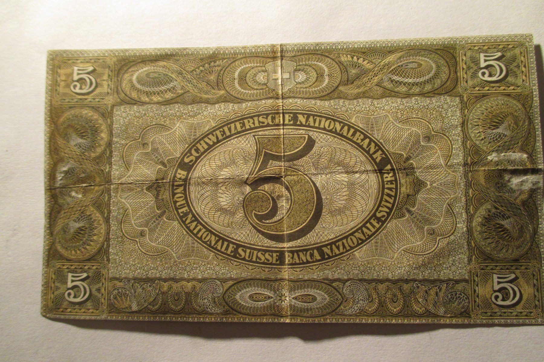 Banconote: 5 Franken-Note vom 31. August 1946 – Nuovo (secondo la descrizione) da Lützelflüh-Goldb venduto da wli_9wqr 1