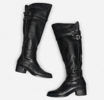 Schwarze Lederstiefel von BCBG, Grösse 38.5