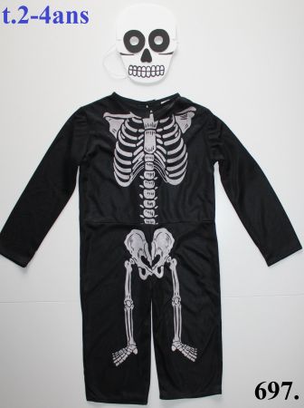 Costume squelette / Skelett t. 2 - 4 ans