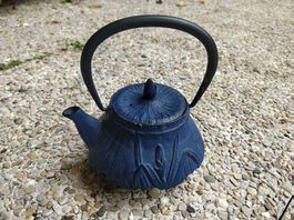Théière japonaise en fonte bleue nuit