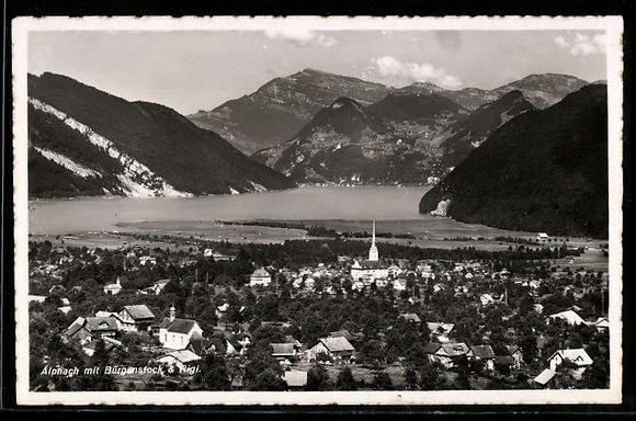 Cartoline postali: AK Alpnach, Mit Bürglenstock, Rigi – Usato da Berlin venduto da bartko-reher