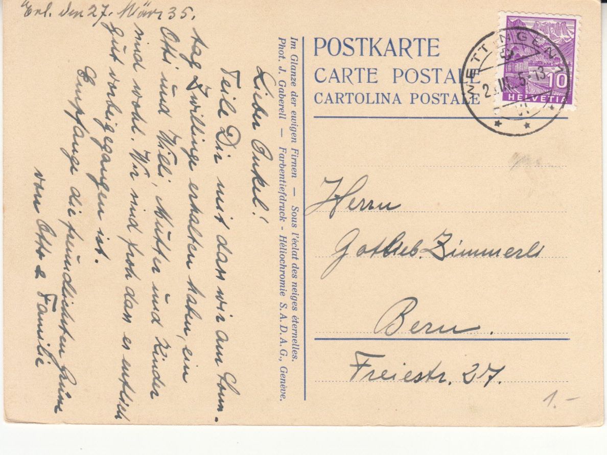 Cartoline postali: Motivkarte Landschaft 1935 – Usato da Bürglen TG venduto da StampGraf 1