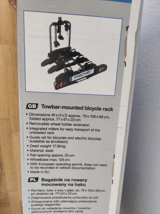 Fischer Supporti per biciclette: Fischer Kupplungs-Fahrradträger ProlineEvo 3 – Nuovo e nell'imballaggio originale da Zürich venduto da lea_c9zc 1