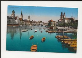 AK 1933 Zürich Limmat mit Schiffen