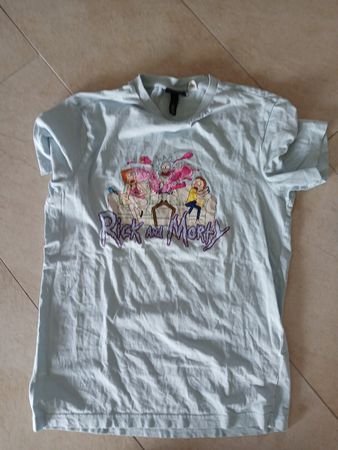 Rick and Morty T-Shirt hellblau, Gr. S