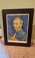 Kunstdruck Vincent van Gogh Selbstbildnis mit Rahmen
