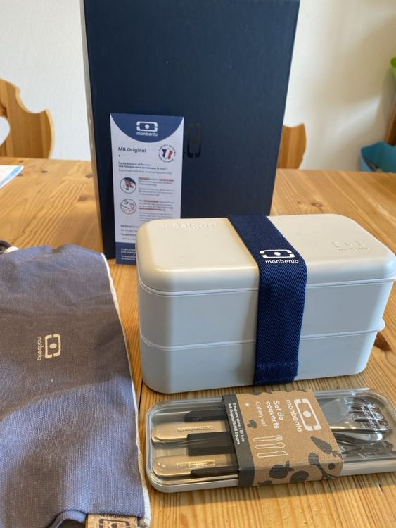 Monbento Onyx Lunchbox-Set – Isolierte Edelstahl-Box, Besteck & Tasche, BPA-frei, Für Warme & Kalte Mahlzeiten