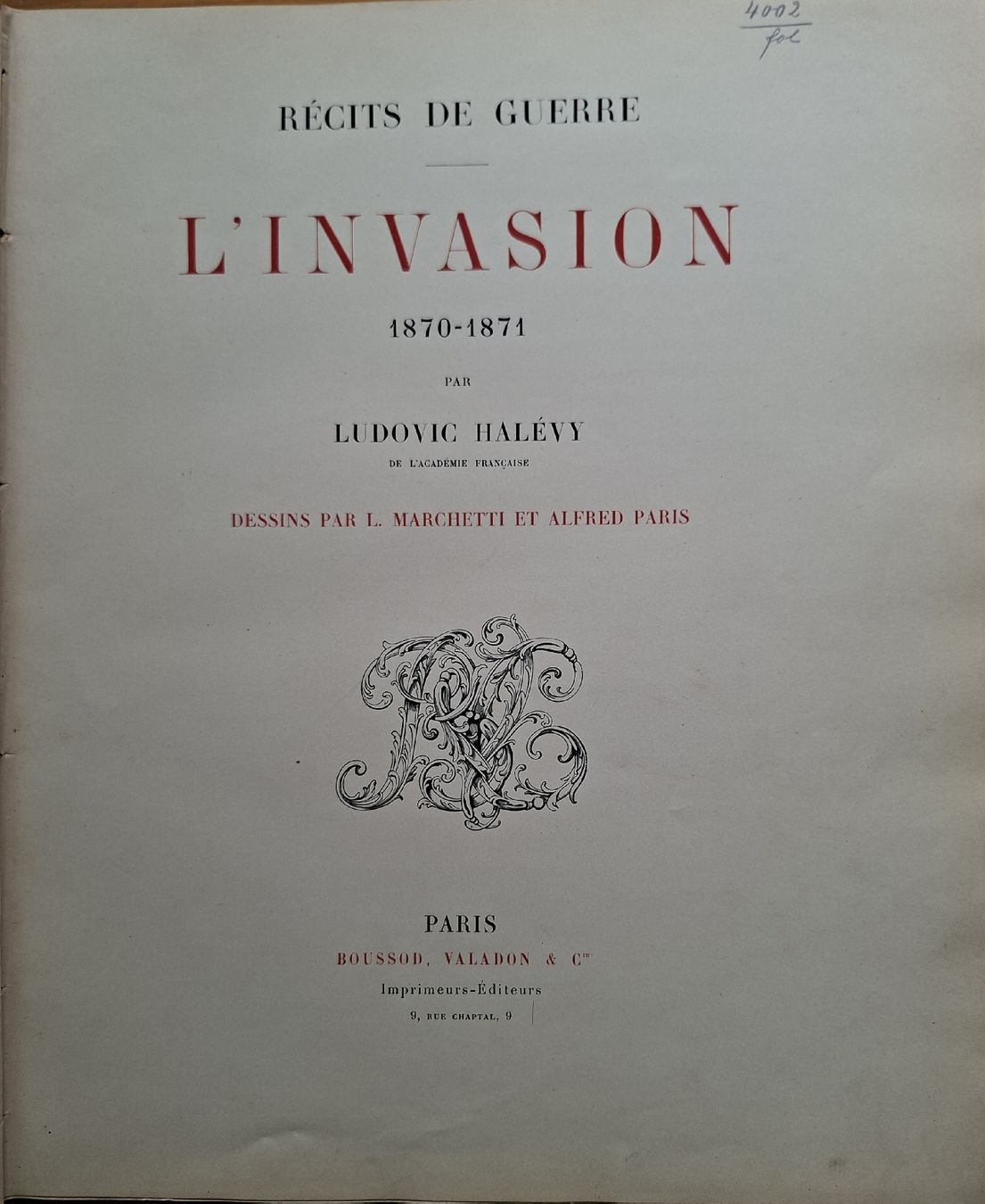 Bücher: L' Invasion Buch von Ludovic Halevy – Gebraucht aus Greifensee von rodolfo25 1