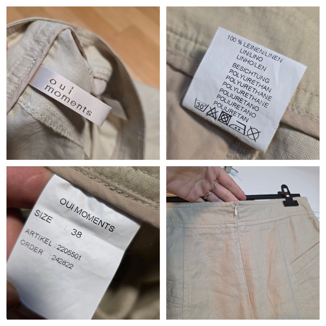 Röcke: OUI Leinenrock Beige – Gr. M, 100% Leinen – Gebraucht aus Wald ZH von CapLux 4