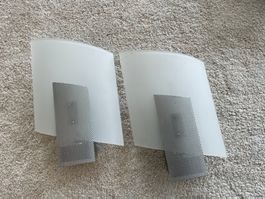 2 Moderne Wandlampen, Glas matt