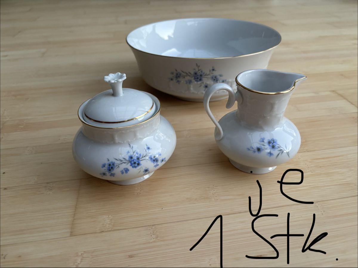 Set di piatti: Langenthal Geschirrset weiss blau – Usato da Uster venduto da Bigi01 2