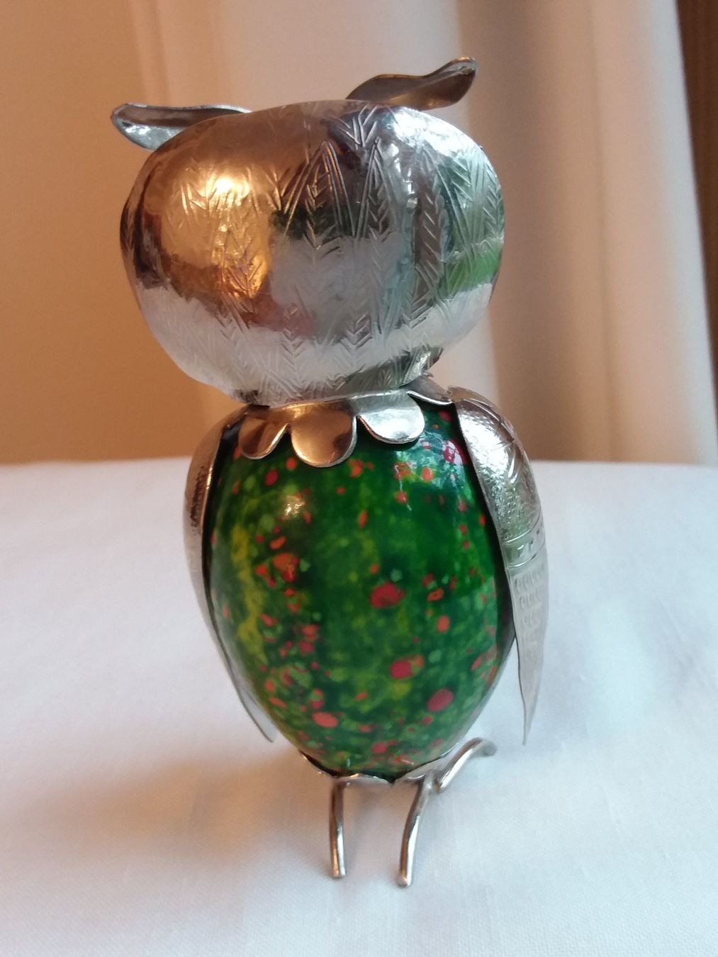 Statuette: Vintage wunderschöne Zink Keramik EULE – Usato da Zürich venduto da Aleick 5