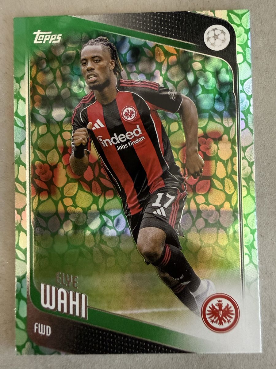 Topps Carte collezionabili: Topps UCC Elye Wahi Eintracht Frankfurt green – Nuovo (secondo la descrizione) da Münsingen venduto da SERGINHO83