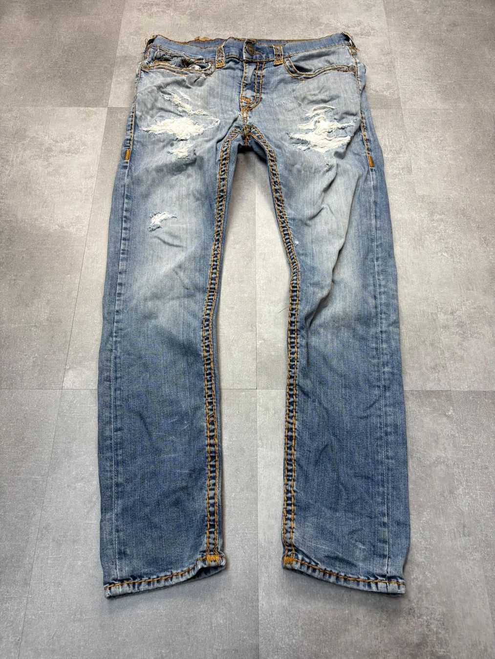 True Religion Jeans: True Religion Straight Jeans - Grösse L/34 – Usato da Werdenberg venduto da hase.vintage 1