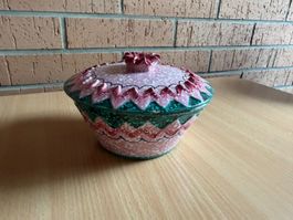 Keramikdose Bonbonniere Vintage Rosa Grün Süsses Design! ...