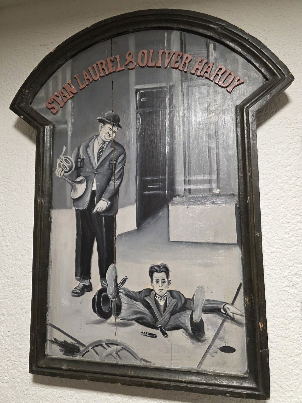 Foto & Immagini: Original Stan Laurel & Oliver Hardy Bild, Holz – Usato da Mümliswil venduto da Mizzi77 1