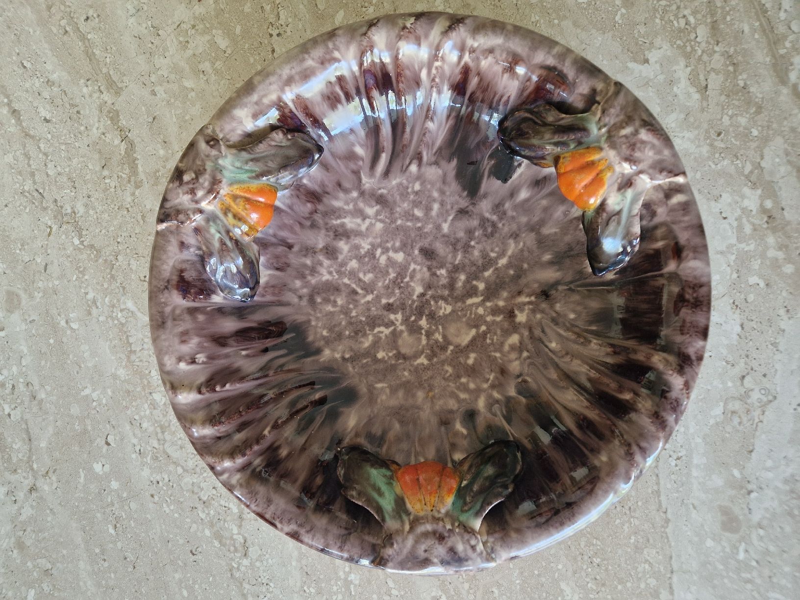 Ciotole: Grosse wunderschöne Vintage Keramikschale, 31.5cm Durchm. – Usato da Obfelden venduto da Vintage-to-go