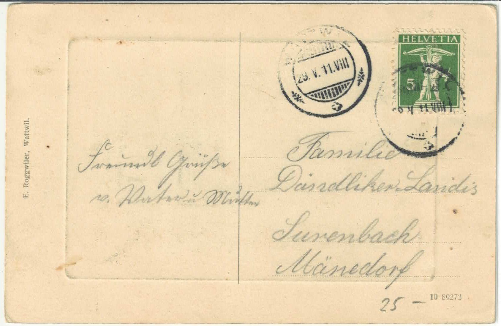 Cartoline postali: Wattwil - Generalansicht - coloriert – Usato da Ettingen venduto da Kartenplanet 1