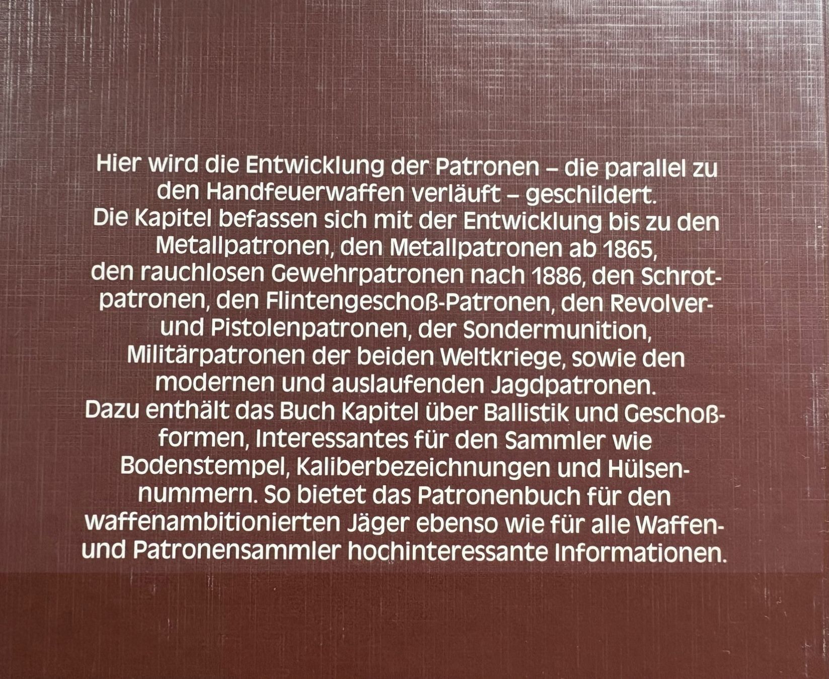 Libri: Das Patronenbuch – Usato da Volketswil venduto da zwitsch33 1