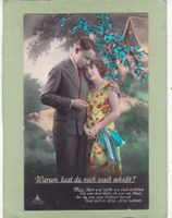 Kitsch Paar Frau Mann Blumen Warum hast Du mich wach geküsst
