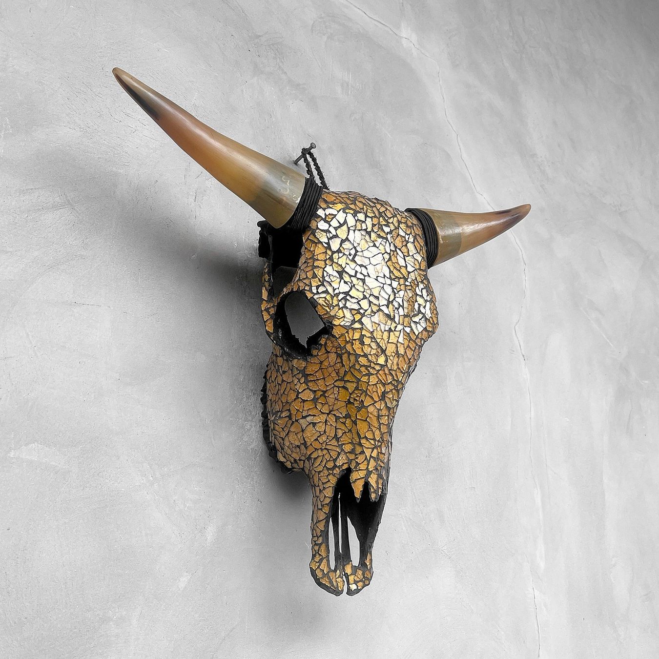 Sculture & Statue: Glasmosaik-Inlay - Schädel - Bos Taurus – Usato da Bruettisellen venduto da Collector_Store 9
