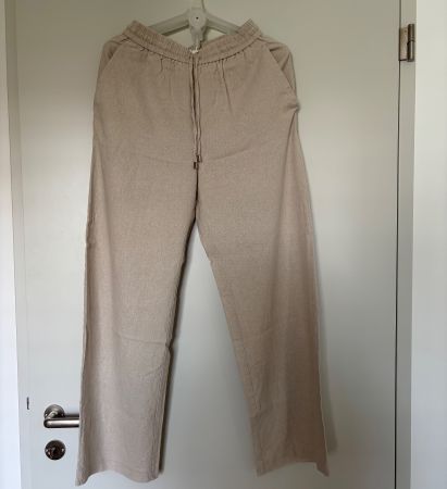 Zara Leinenhose Beige – Grösse M (52% Leinen)