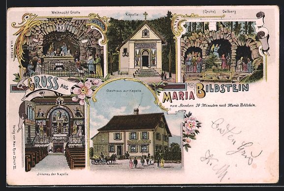 Cartoline postali: Litho Maria Bildstein, Weihnacht Grotte, – Usato da Berlin venduto da bartko-reher