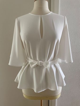 Tunique blouse Zara M blanche