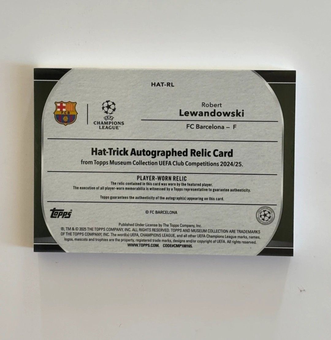 Carte Robert Lewandowski Topps Auto Relic 02/10 FCB (Neu (gemäss ...
