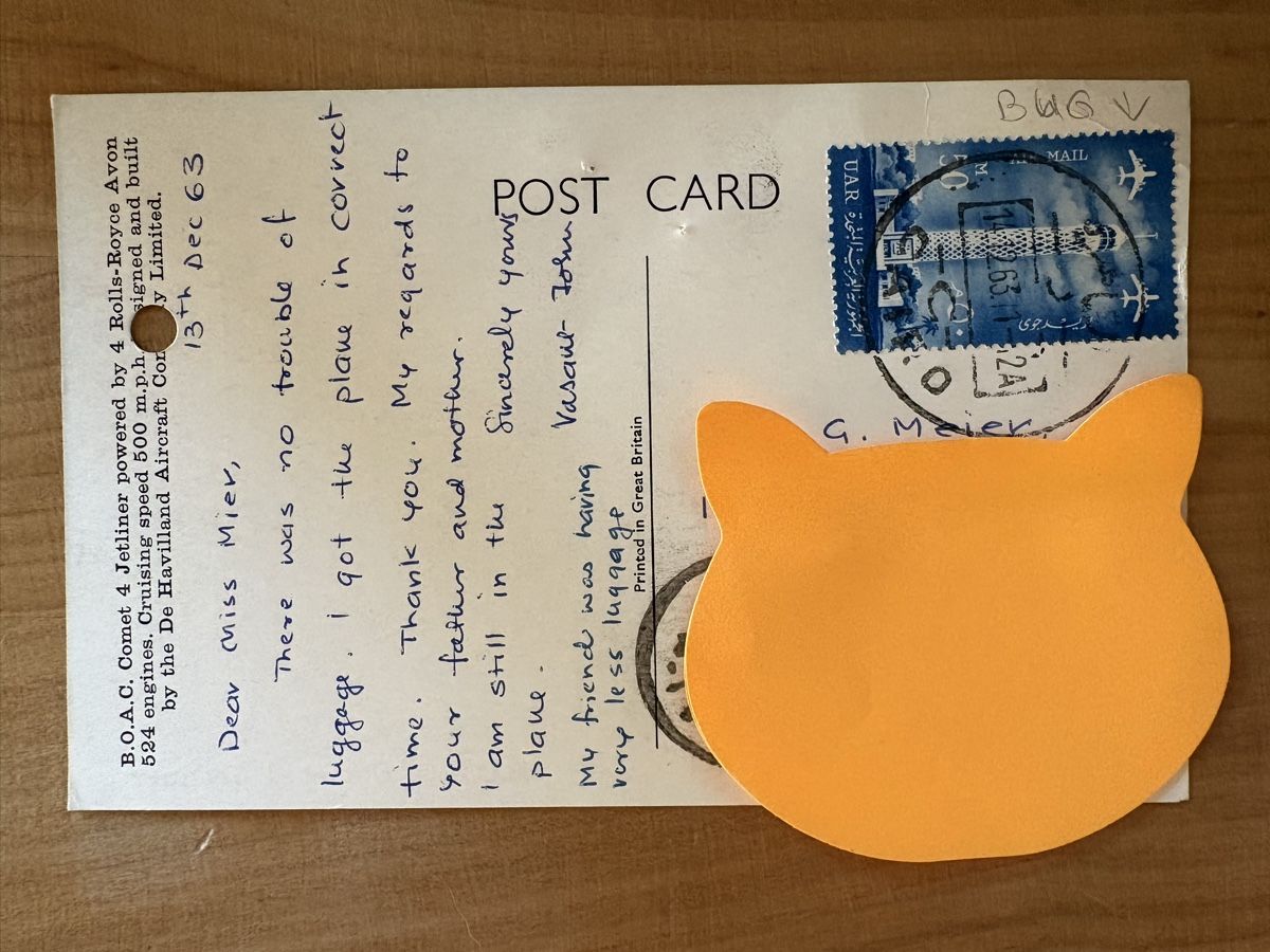 Cartoline postali: AK von Flugzeug B. O. A. C. Comet 4 Jetliner – Usato da Rümlang venduto da Kartenpost1 1