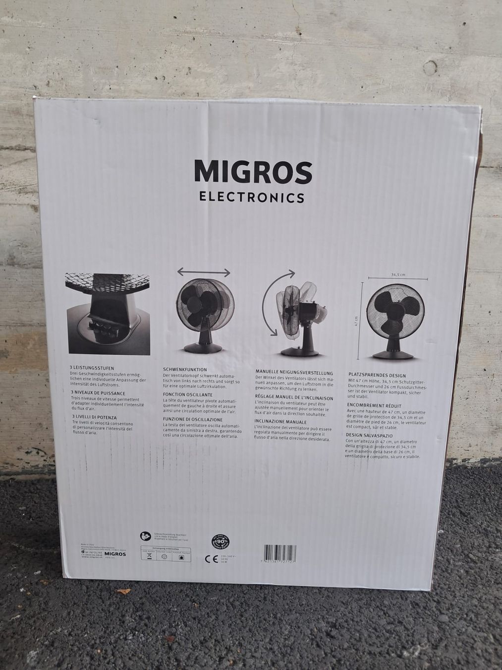 Ventilatori: NEU! Tischventilator 34.5cm Durchmesser, Ventilator, Venti – Nuovo e nell'imballaggio originale da Zürich venduto da Lia107 1