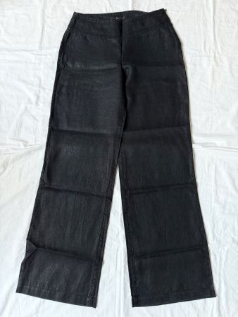 H&M Leinenhose, schwarz, Gr. 34, NEU