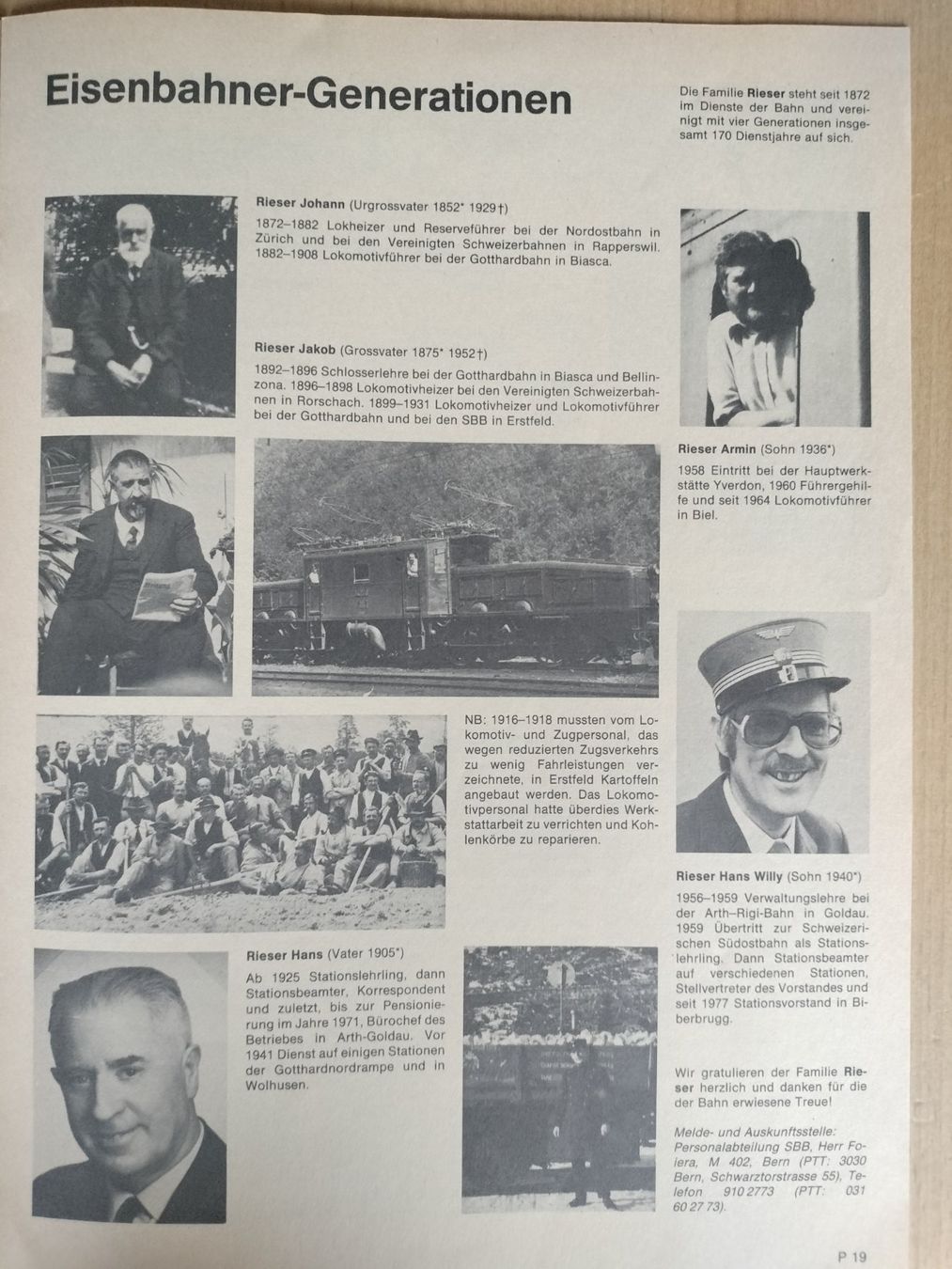 Riviste & Magazine: SBB CFF FFS Nachrichtenblatt von 1983 – Usato da Schwanden Sigrisw venduto da pho_2mc9 5