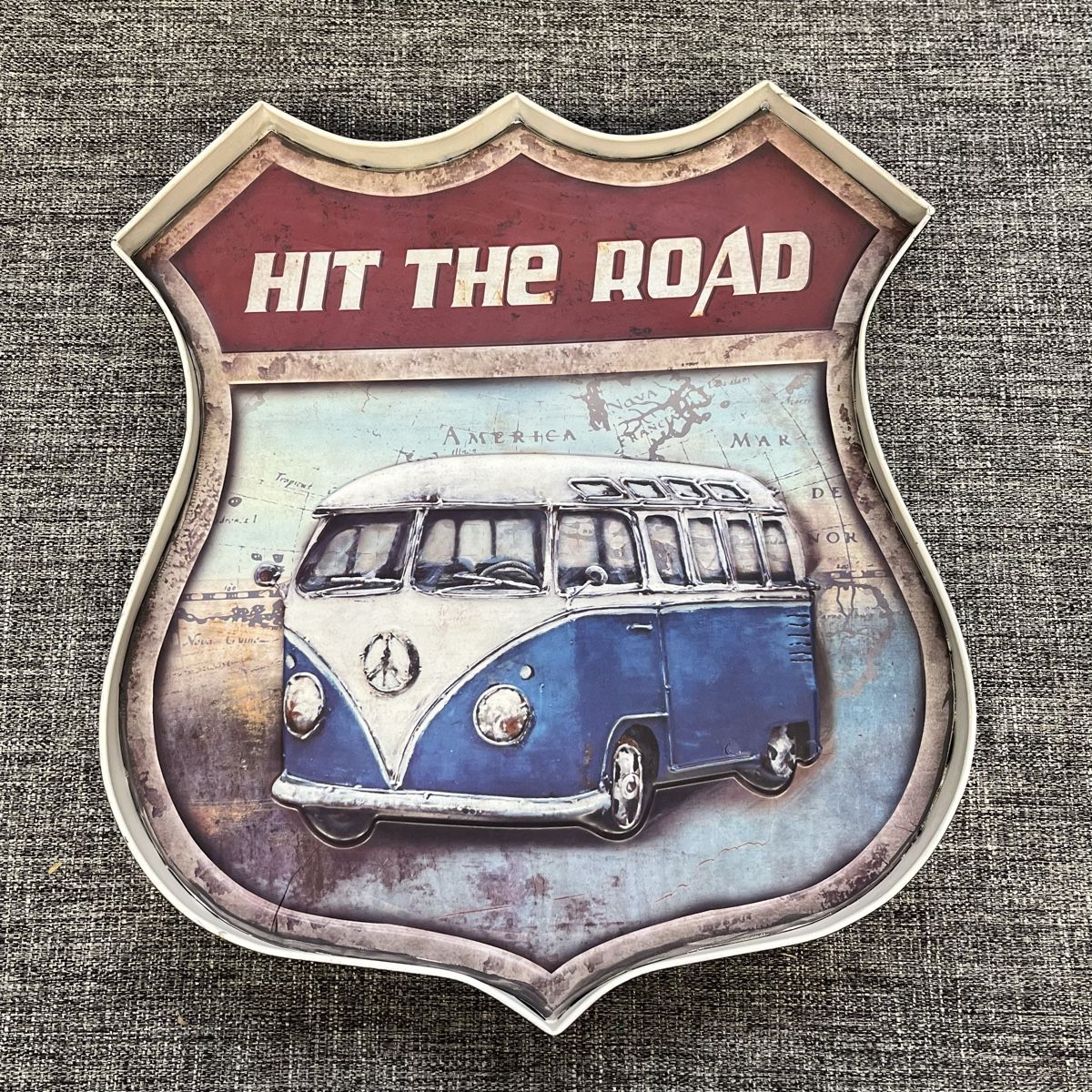 Insegne: Metal Art Schild VW Hit the Road – Nuovo (secondo la descrizione) da Schwyz venduto da rs-trend