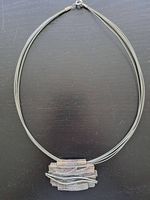 Alte Silber Halskette mit Anhänger Länge: 50 cm
