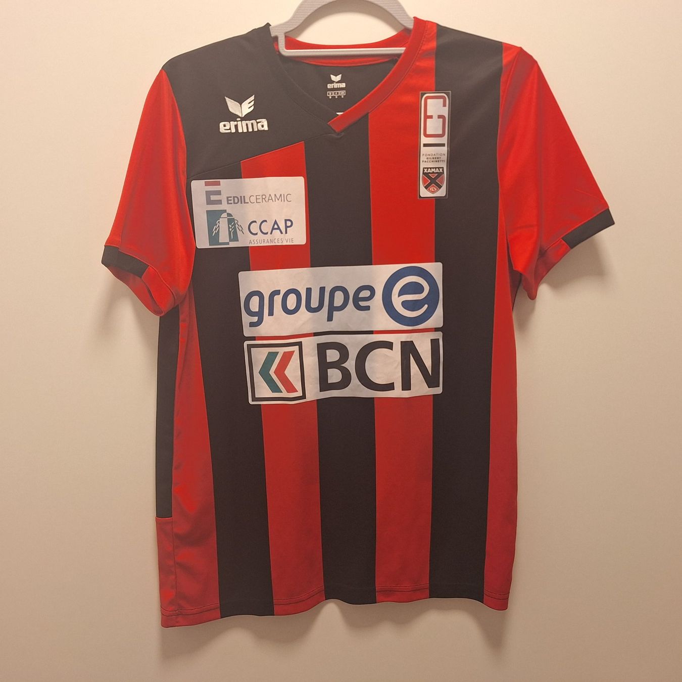 Canottiere & Pantaloni: Erima Xamax Home sponmsor BCN – Usato da Bellinzona venduto da LA-ropa-de-Juan