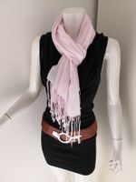 🤩WEICHER SCHAL ROSA MIT ZOTTELN NEU
