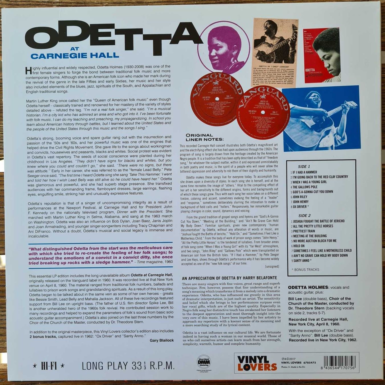 Schallplatten: LP - Odetta - Odetta At Carnegie Hall – Gebraucht aus Basel von Solarbebop 1