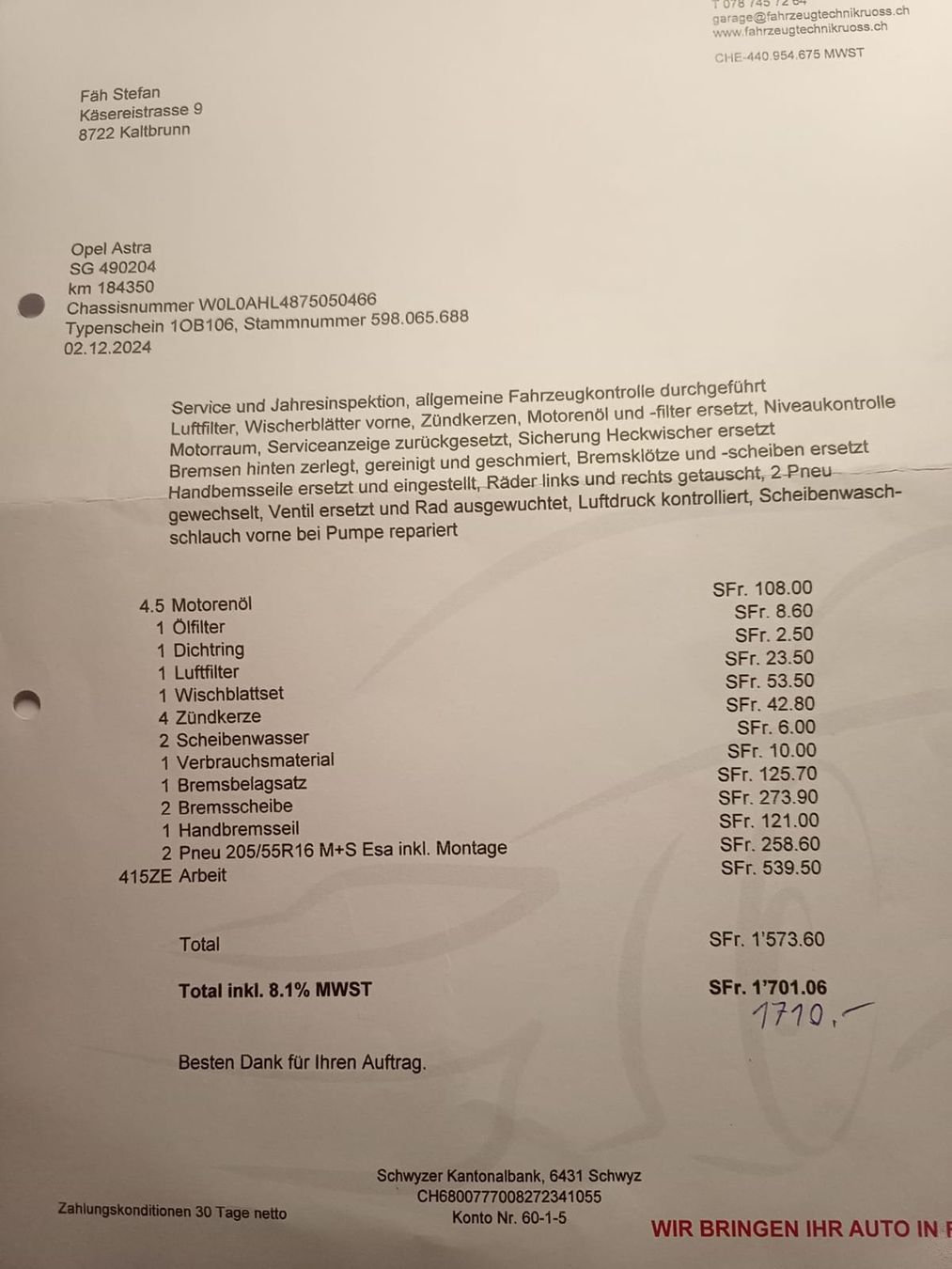 Opel Automobili: Opel Astra H16 – Usato da Kaltbrunn venduto da faehstefan97 8