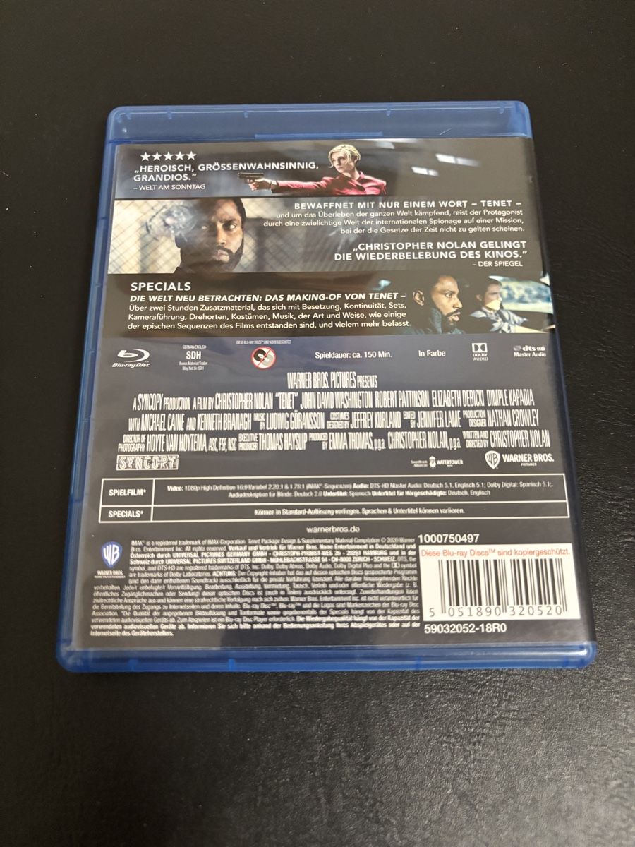 Tous les DVDs: Tenet Blu Ray – D'occasion à Luzern par Armastra 1