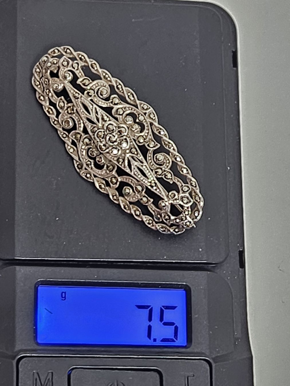 Spille & Fermagli: Brosche Silber 925 Markasit filigran 7.5g  – Usato da Schlieren venduto da Bestleo 5