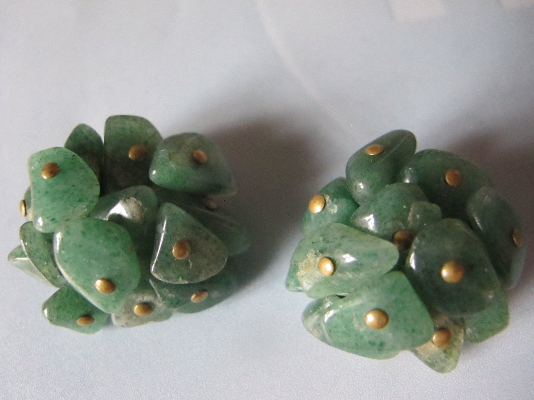 Orecchini pendenti & Orecchini a lobo: Vintage Ohrclips jade Vintage – Usato da Löhningen venduto da Chimae67