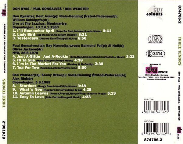 CDs: Don Byas, Paul Gonsalves, Ben Webster – Gebraucht aus Unterbäch von yohanson 1