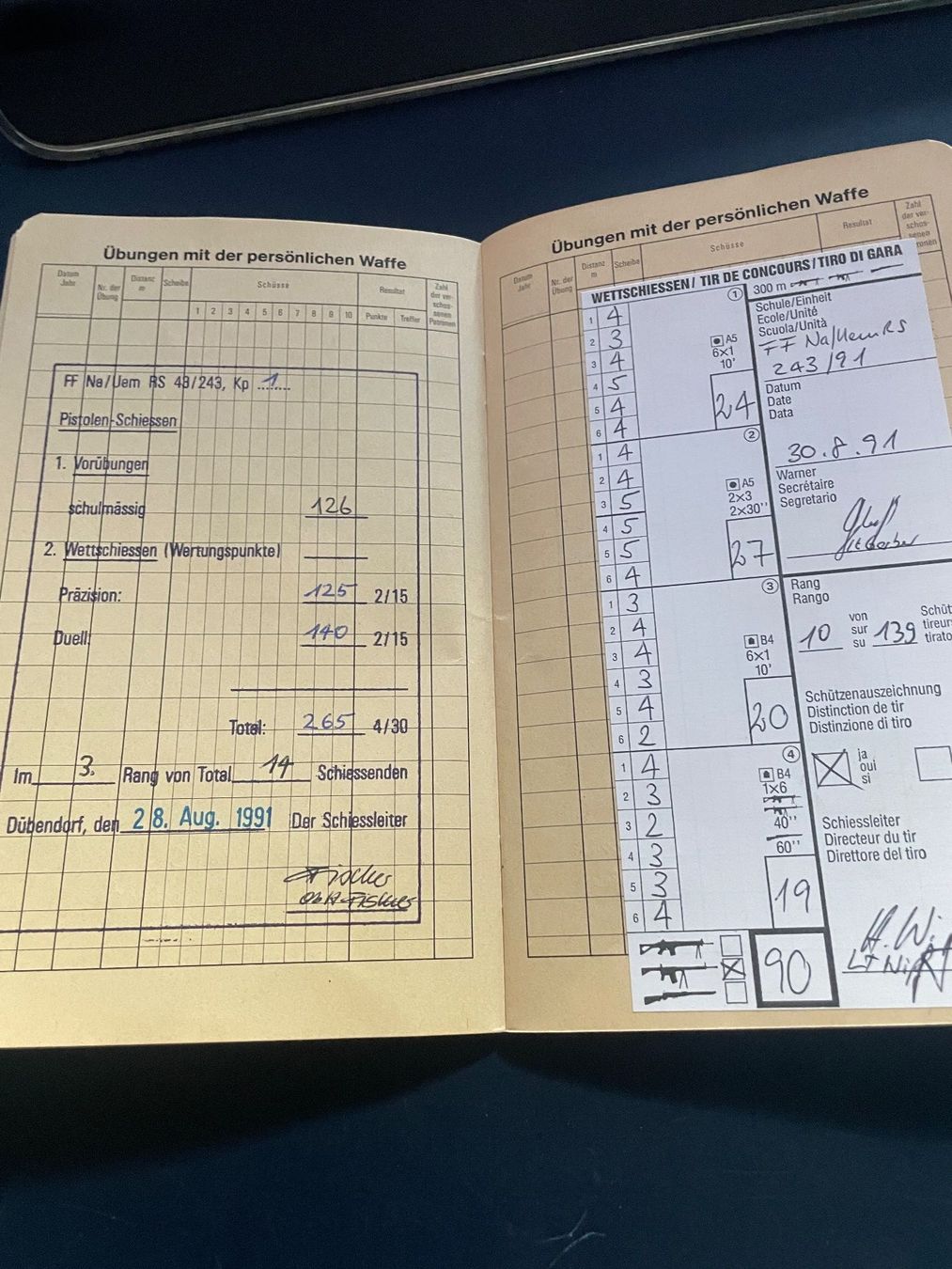 Libri: Militär Dienstbüchlein/Schiessbüchlein – Usato da Volketswil venduto da rubin74 4