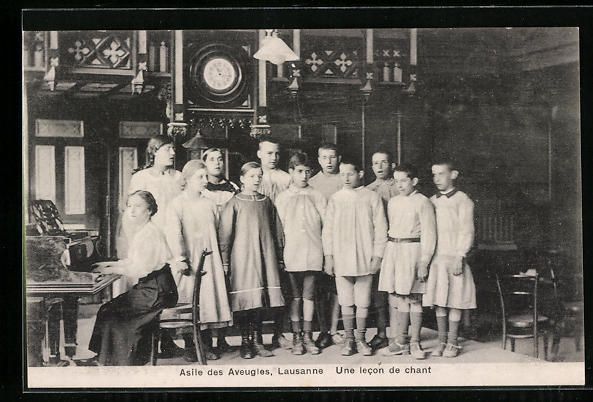 Cartes postales: Lausanne, Asile des Aveugles, Une lecon  – D'occasion à Berlin par bartko-reher