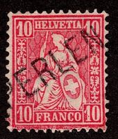 CH - Sitzende Helvetia - Stabstempel …ERLEN…
